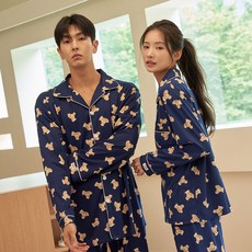 DOSSY 絨毛長袖圖案睡衣組 D-9904