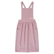 ITSON 棉質粉彩連身裙式圍裙, 粉紅色, 1件