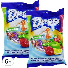 Drop 水果夾心軟糖 6種口味, 1kg, 6袋