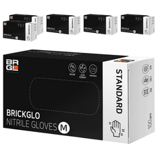 Brickglo 標準丁腈手套 100入, 黑色, M, 6入