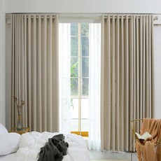 Clemence 四季亞麻遮光窗簾, 象牙白