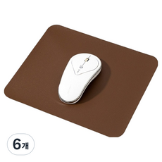 아루즈 많이 사용하는 마우스 패드 21 x 25 x 1 cm, 브라운, 6개