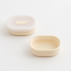 TACKAON 123 矽膠配料碗, 黃色, 1套, 配料碗(2入) + 蓋子(2入)