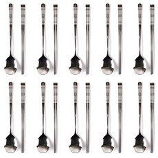 윌리브 국산 스텐 거북이 수저세트, 실버, 숟가락 + 젓가락, 10세트