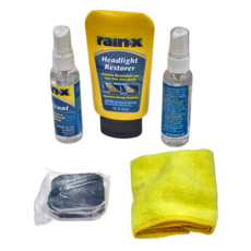 raIn-x 潤克斯 大燈修護組，含潤滑劑、修復劑、密封劑、拋光墊和超細纖維布, 1組