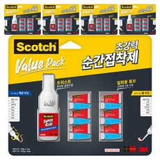 3M Scotch 旋蓋式瞬間膠 + 拋棄式6入組, 5套