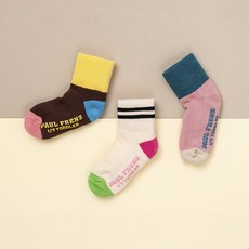PAUL FRENZ 兒童單一尺寸短筒襪3雙組