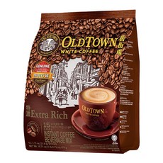 OLDTOWN WHITE COFFEE 舊街場白咖啡 3合1特濃白咖啡, 35g, 15條, 1袋