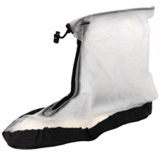 阿莎&布魯 中筒PVC防滑加厚耐磨雨鞋套, 黑色