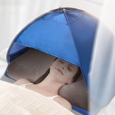 頭部遮陽帳篷 M號, 藍色, 1人