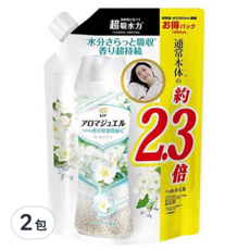 Lenor 蘭諾 HAPPINESS AROMA JEWEL 衣物芳香顆粒特大補充包 白茶花香, 1.08L, 2包