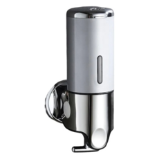 壁掛式拉桿皂液器, 銀色, 1個