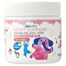 in plus 贏 MSM蛋殼膜 強化舒適配方 犬用 關節保健 60顆 雞肉軟嚼錠, 1罐