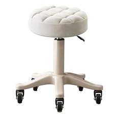 E家工廠 小凳子 300-HB 米白色 可升降滑輪椅, 1個