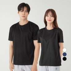 CARET 中性款機能性涼感圓領短袖T恤, 黑色