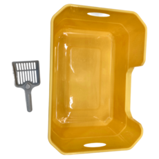 貓砂盆 大浴缸款, 一體成型設計 加高邊圍, 加厚材質 堅固耐用, 50 × 35 × 22cm, 1個