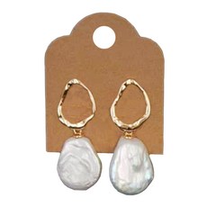 變形珍珠925銀耳, 金色