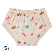 아가짱 유아용 시그니처 모달 배변 훈련 팬티, 공룡, 5개