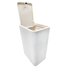 懶角落 按壓垃圾桶 8.5L 白色, 30 x 21.8 x 15.4cm
