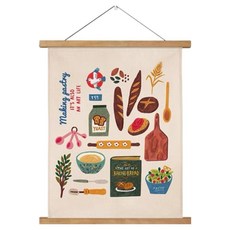 인아트 인테리어 벽걸이 패브릭 포스터, 3번(우드 프레임 포함)