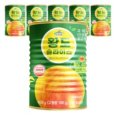 녹색상회 황도 슬라이스, 400g, 6개