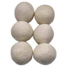 手工羊毛球烘衣球 6入組, 去除異味, 減少靜電, 1組