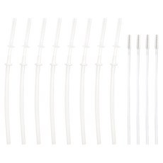 LITTLE BOBDOG 翻蓋式水瓶替換吸管 2入+清潔刷組, 透明, 5組