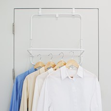 Gadamda折疊式門掛可折疊曬衣架, 白色