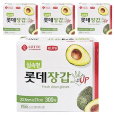 롯데이라이프 실속형 위생장갑, 300개, 4개