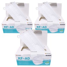 에어캅 비말차단 마스크 대형 KF-AD, 50개입, 3개, 흰색