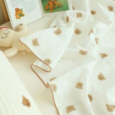 ChezBebe 嬰兒親膚雙層薄紗毯, 象牙白