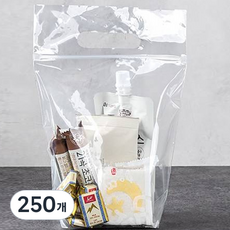 혜림봉투 PE손잡이 지퍼백 스탠드형 25 x 6 + 30 + M4, 투명, 250장