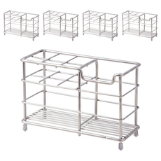 艾米購物304不鏽鋼牙刷架4格, 原色, 5個