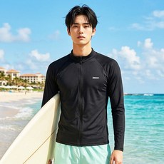 HERRINGBONE apparel 男士常規版型長袖拉鍊防磨衣上衣 RF338M
