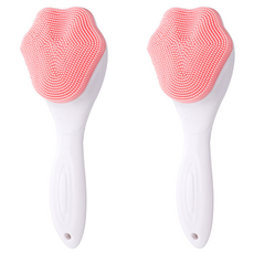 The Happy N 矽膠手動潔面按摩刷, 2個, 粉紅色