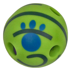 毛皇上 自嗨笑笑球 寵物玩具, 綠色, 1個