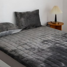 amante Soulmate 法蘭絨超細纖維床墊, 深灰色