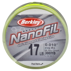 Berkley 貝克力 NanoFil 奈晶線 釣線 編織線 PE線 300碼(274m) NF30017-22 4號, Yellow, 1個