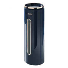 aswei 艾思維 壁掛式單筒紙杯架 飲水機自助取杯架 紙杯架取杯架杯架 透明可視/帶蓋防塵, 1個, 金邊藍色