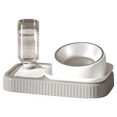 YOGiSSO 寵物自動續水餵食器, 灰色, 1組