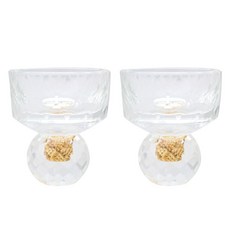 Masifirenze 24K黃金夥伴烈酒杯, 透明, 2個