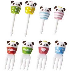TORUNE 熊貓造型食物叉, 8件, 1個