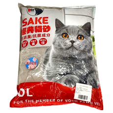 SAKE 經典貓砂, 含除臭/抗菌成分, 6kg, 1包, 海洋玫瑰