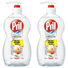 Pril 淨麗 小蘇打高效洗碗精 檸檬, 750ml, 2瓶