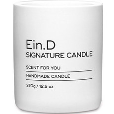 Aindie Pottery 手工簽名大豆蠟燭 370g, 1個, 白+白麝香