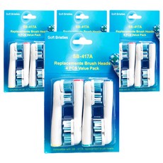 兼容電動牙刷頭補充裝4入組, SB-417A, 1套