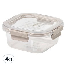 실리만 올웨이 트라이탄 밀폐용기 정사각, 4개, 920ml