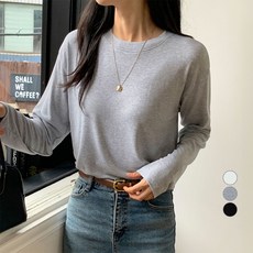 afinar 女款寬鬆柔軟觸感長袖T恤