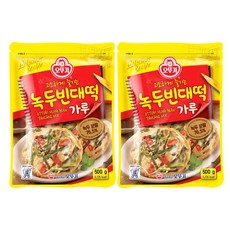 오뚜기 녹두 빈대떡 가루, 500g, 2개