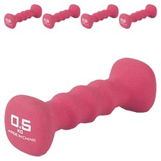 韓國 iWANNA 氯丁橡膠方形啞鈴, 0.5kg, 5個